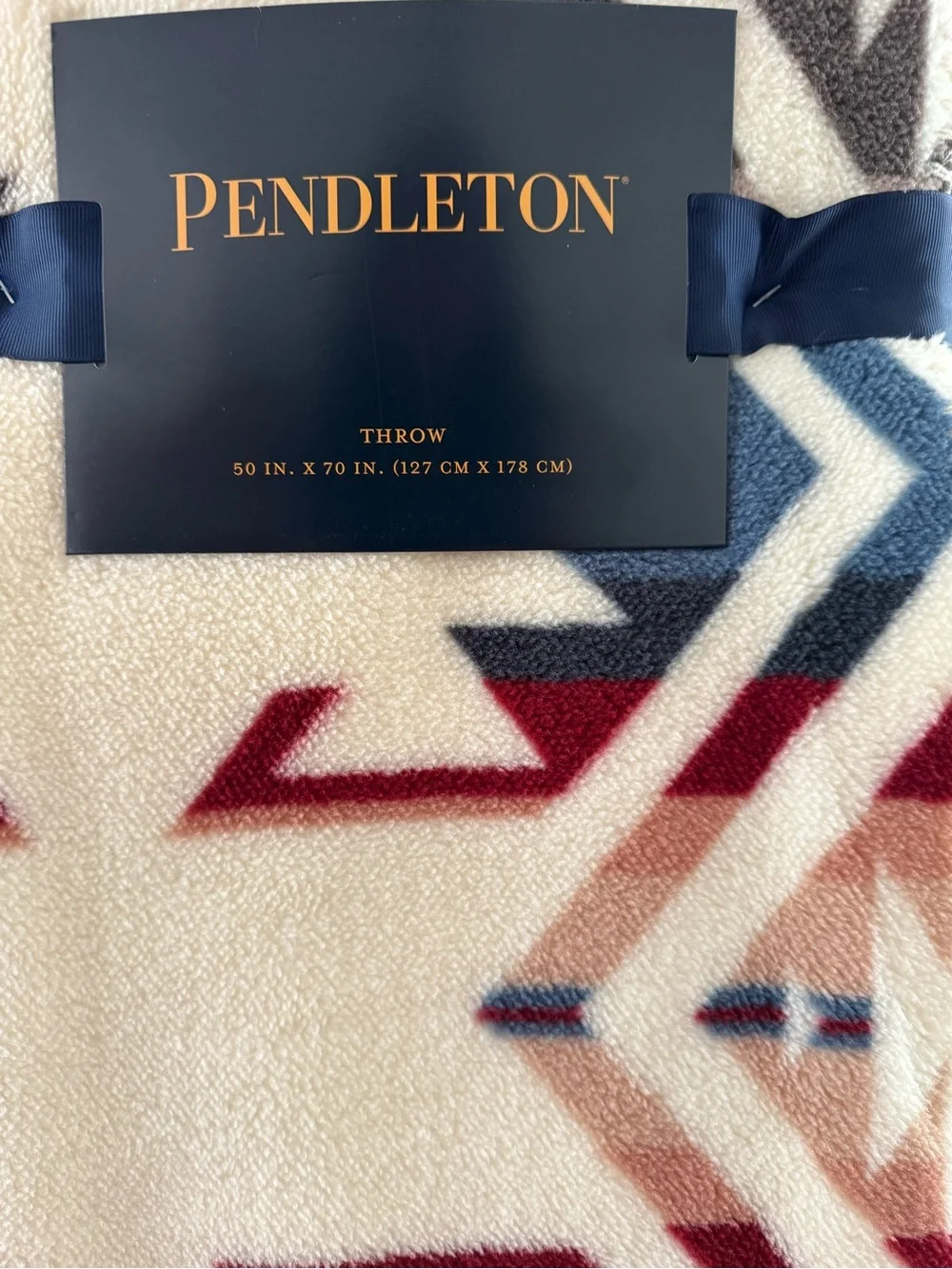 Pendleton White Sands Aztec Berber Throw Blanket 50”x70”